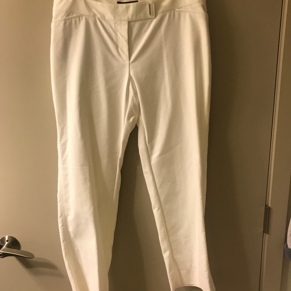 White House Black Market Pants - WHBM white slim fit ankle pants